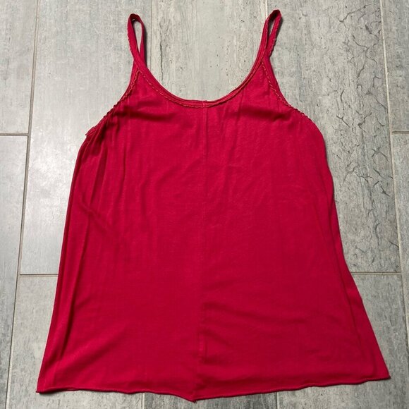 Rebel Yell Rainbow Print Cotton Relaxed Fit Tank Top Red Size Small - Picture 3 of 8